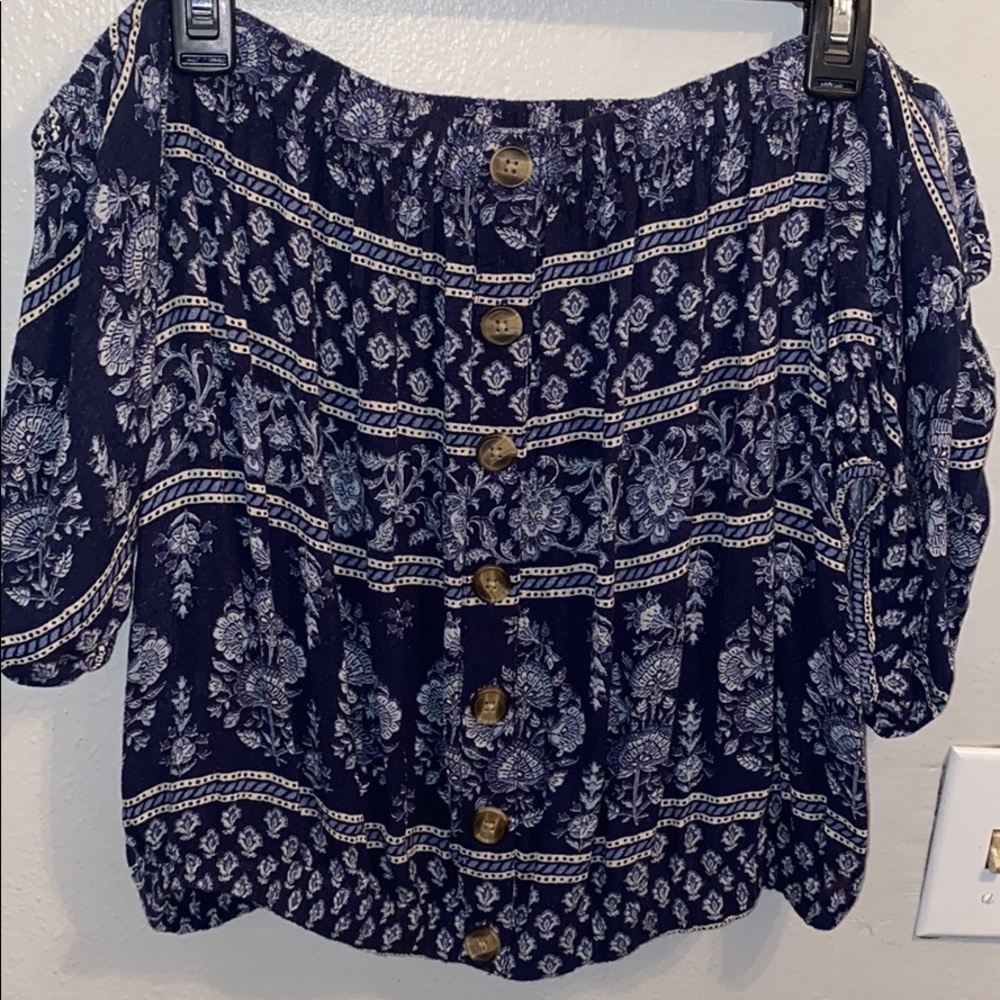 Blue Crop Top